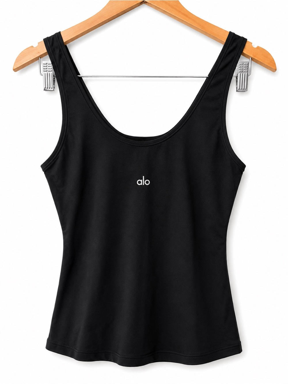 ALO Yoga Black Minimalist Activewear Tank Top Athleisure Like New
